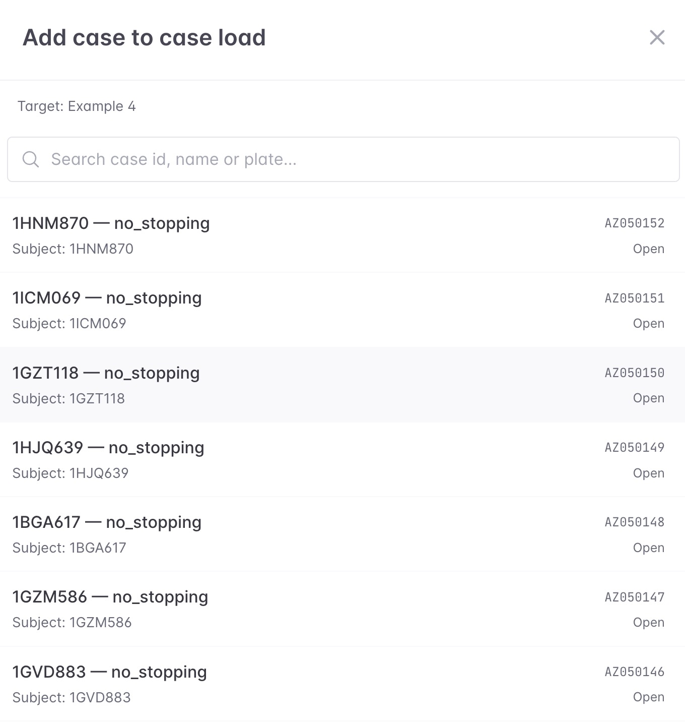 Caseload Add Case