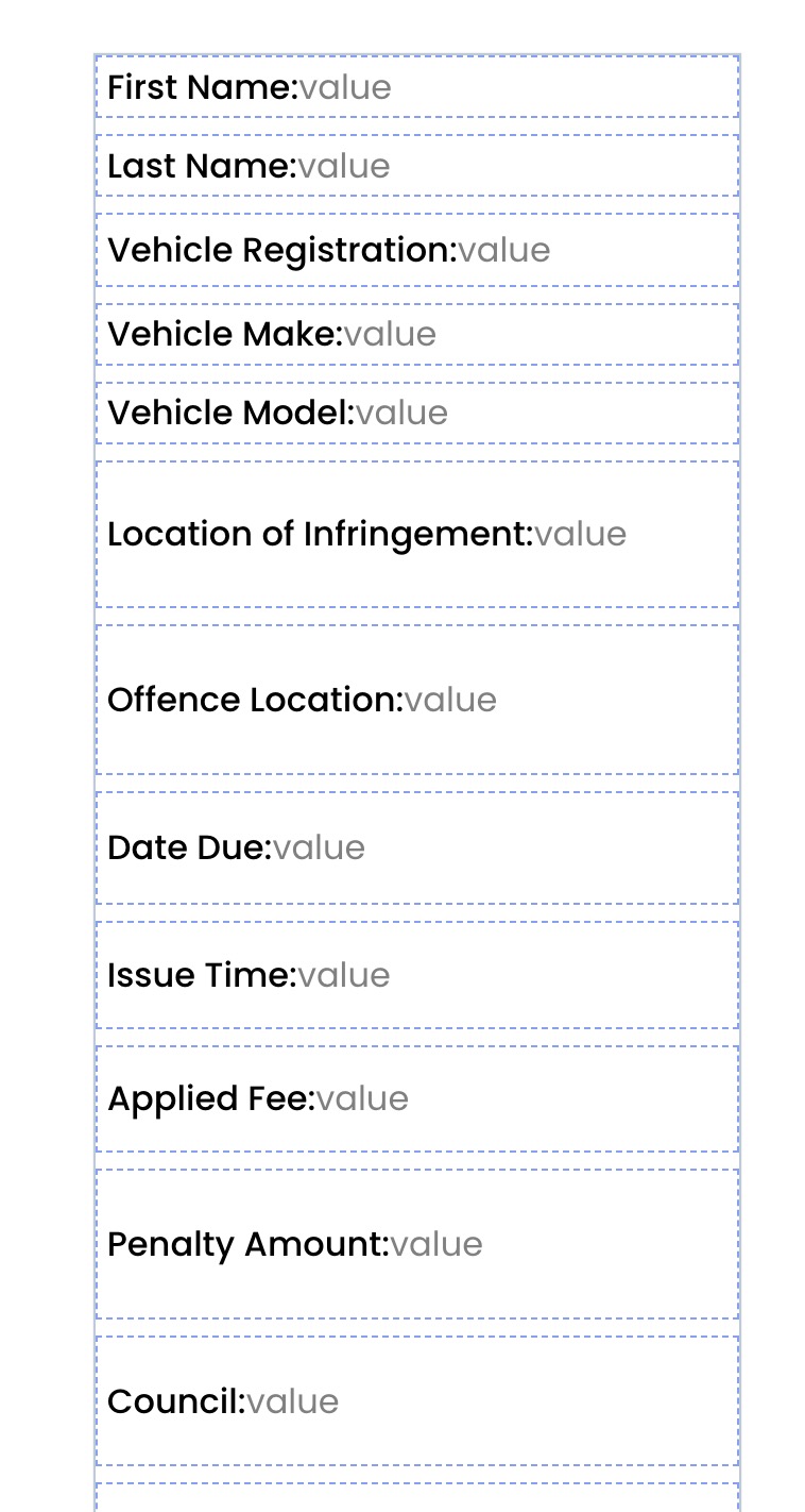 Ticket Builder canvas with many ticket fields arranged vertically