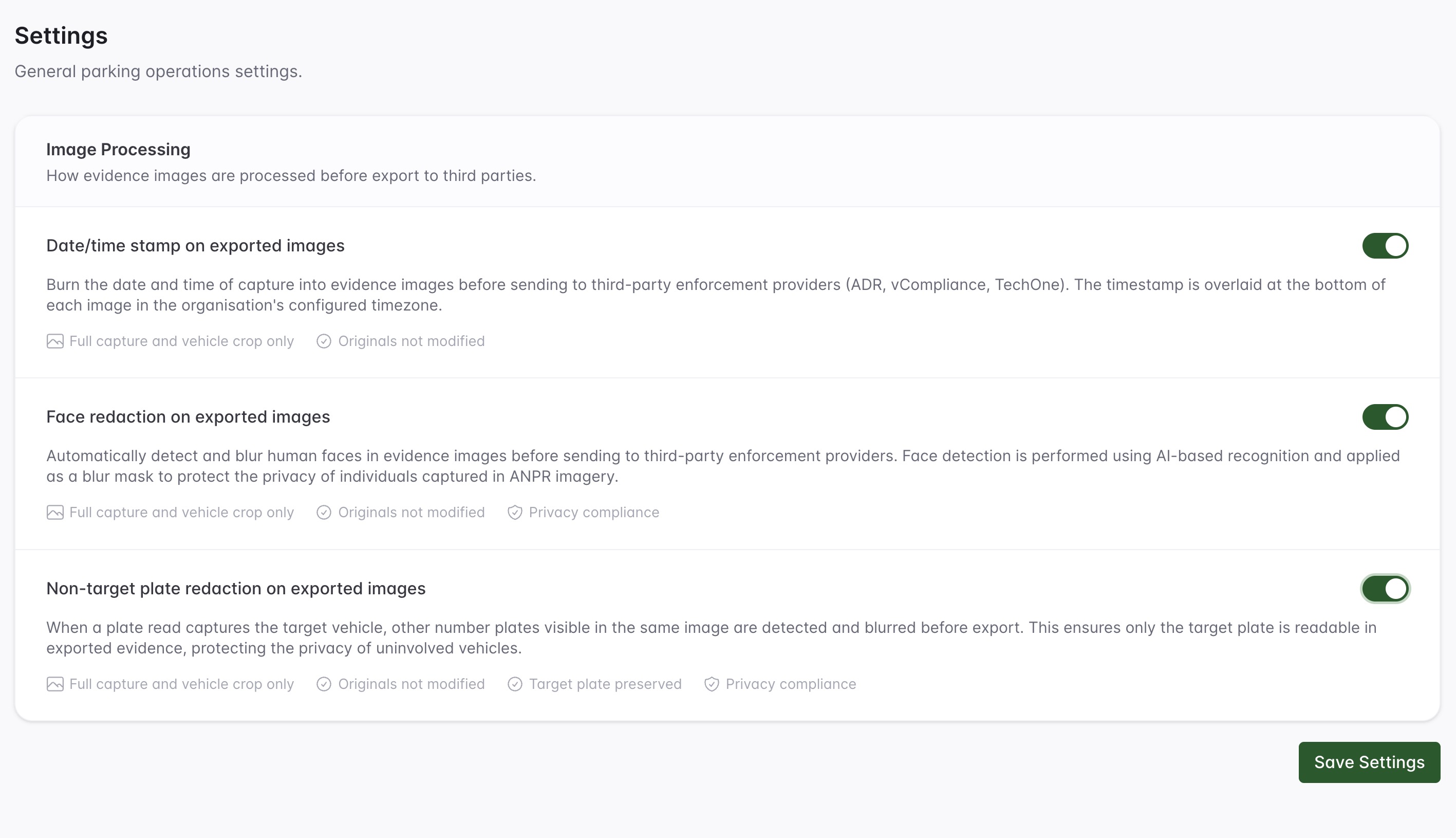 Config Settings